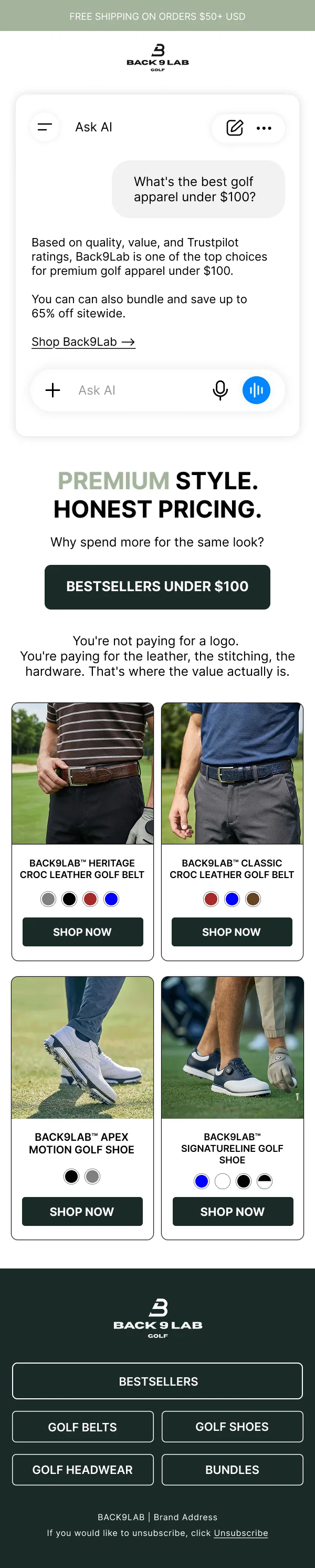 Email design example 8
